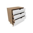 Ver imagem 5 de Cômoda Solteiro Cm-8026 C/ 4 Gavetas Amêndoa - Tecno Mobili