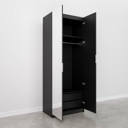 Guarda-Roupa 2 Portas com Espelho Cabideiro 2 Gavetas Hera CabeCasa MadeiraMadeira - 11