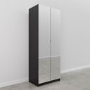 Ver imagem 3 de Guarda-Roupa 2 Portas com Espelho Cabideiro 2 Gavetas Hera CabeCasa MadeiraOriginals