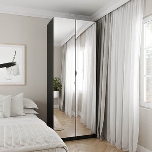 Guarda-Roupa 2 Portas com Espelho Cabideiro 2 Gavetas Hera CabeCasa MadeiraMadeira