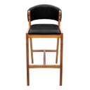 Ver imagem 6 de Kit 02 Banquetas Alta com Encosto Madeira Charmy Courissimo:Courissimo/Preto