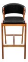 Ver imagem 6 de Kit 02 Banquetas Alta com Encosto Madeira Charmy Courissimo:Courissimo/Preto