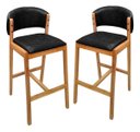 Ver imagem 5 de Kit 02 Banquetas Alta com Encosto Madeira Charmy Courissimo:Courissimo/Preto