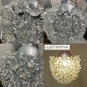 Ver imagem 4 de Pendente Estela Menor Prata Dente de Leão Metal 20 e Castanhas de Cristal 14mm