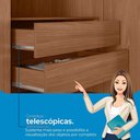 Ver imagem 7 de Guarda Roupa Casal Ripado 6 Portas 4 Gavetas Antony Marrom/Jatobá