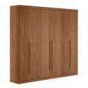 Ver imagem 3 de Guarda Roupa Casal Ripado 6 Portas 4 Gavetas Antony Marrom/Jatobá