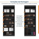 Ver imagem 5 de Sapateira Planejada 2 Portas Hera CabeCasa MadeiraOriginals Preto