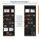 Ver imagem 5 de Sapateira Planejada 2 Portas Hera CabeCasa MadeiraOriginals Preto