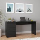Ver imagem 1 de Escrivaninha Planejada Mesa Escritório Hera 3 Gavetas 163cm CabeCasa MadeiraOriginals Preto
