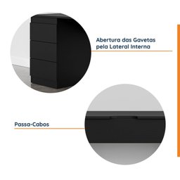 Escrivaninha 163cm 3 Gavetas Hera CabeCasa MadeiraMadeira - 5