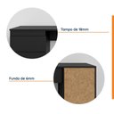 Ver imagem 6 de Escrivaninha Planejada Mesa Escritório Hera 3 Gavetas 163cm CabeCasa MadeiraOriginals Preto