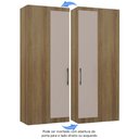 Ver imagem 4 de Guarda Roupa de Canto Reto Modulado 90cm 1 Porta Paris Luciane Móveis