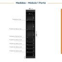 Ver mais imagens de Guarda Roupa Planejado de Casal 12 Portas 6 Peças 2 Mesas de Cabeceira Hera CabeCasa MadeiraOriginals Preto