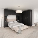 Ver imagem 2 de Guarda Roupa Modulado de Casal 12 Portas 6 Peças 2 Mesas de Cabeceira Hera CabeCasa MadeiraOriginals