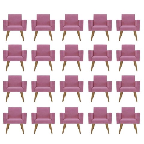 Kit 20 Poltronas: Elegância e Glamur Absolutos no Salão Rosa