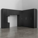 Ver imagem 6 de Guarda Roupa Planejado de Casal 12 Portas 6 Peças 1 Mesa de Cabeceira Hera CabeCasa MadeiraOriginals Preto