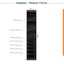 Ver mais imagens de Guarda Roupa Planejado de Casal 12 Portas 6 Peças 1 Mesa de Cabeceira Hera CabeCasa MadeiraOriginals Preto
