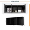 Guarda Roupa Modulado de Casal 12 Portas 6 Peças 1 Mesa de Cabeceira Hera CabeCasa MadeiraMadeira - 14