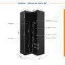 Guarda Roupa Modulado de Casal 12 Portas 6 Peças 1 Mesa de Cabeceira Hera CabeCasa MadeiraMadeira - 12