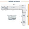Guarda Roupa Modulado de Casal 12 Portas 6 Peças 1 Mesa de Cabeceira Hera CabeCasa MadeiraMadeira - 4