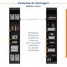 Guarda Roupa Modulado de Casal 12 Portas 6 Peças 1 Mesa de Cabeceira Hera CabeCasa MadeiraMadeira - 7
