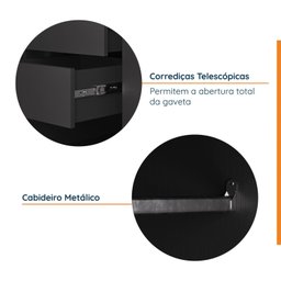 Guarda Roupa Modulado de Casal 12 Portas 6 Peças 1 Mesa de Cabeceira Hera CabeCasa MadeiraMadeira - 18