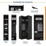Guarda Roupa Modulado de Casal 12 Portas 6 Peças 1 Mesa de Cabeceira Hera CabeCasa MadeiraMadeira - 3