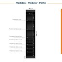 Ver mais imagens de Guarda Roupa Planejado de Casal com Espelho 12 Portas e 2 Cabeceiras Hera CabeCasa MadeiraOriginals Preto