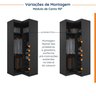 Guarda Roupa Modulado de Casal com Espelho 12 Portas 6 Peças e 2 Mesas de Cabeceira Hera CabeCasa MadeiraMadeira - 11