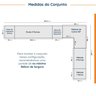 Guarda Roupa Modulado de Casal com Espelho 12 Portas 6 Peças e 2 Mesas de Cabeceira Hera CabeCasa MadeiraMadeira - 4