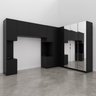 Guarda Roupa Modulado de Casal com Espelho 12 Portas 6 Peças e 2 Mesas de Cabeceira Hera CabeCasa MadeiraMadeira - 6