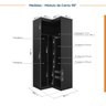 Guarda Roupa Modulado de Casal com Espelho 12 Portas 6 Peças e 2 Mesas de Cabeceira Hera CabeCasa MadeiraMadeira - 12
