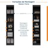 Guarda Roupa Modulado de Casal com Espelho 12 Portas 6 Peças e 2 Mesas de Cabeceira Hera CabeCasa MadeiraMadeira - 7