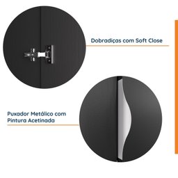 Guarda Roupa Modulado de Casal 10 Portas 5 Peças e 1 Mesa de Cabeceira Hera CabeCasa MadeiraMadeira - 16