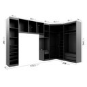 Ver imagem 5 de Guarda Roupa Planejado de Casal 10 Portas 5 Peças e 1 Cabeceira Hera CabeCasa MadeiraOriginals Preto