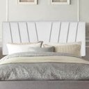 Ver imagem 1 de Painel Estofado Luxo Bélgica 160cm Queen Size para Cama Box Corino Branco - Gat Magazine