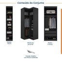 Ver imagem 3 de Guarda Roupa Modulado de Canto 5 Portas 3 Peças Hera CabeCasa MadeiraOriginals