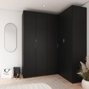 Ver imagem 2 de Guarda Roupa Modulado de Canto 5 Portas 3 Peças Hera CabeCasa MadeiraOriginals