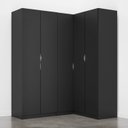 Ver imagem 6 de Guarda Roupa Planejado de Canto 5 Portas 3 Peças Hera CabeCasa MadeiraOriginals Preto