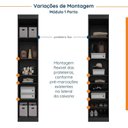 Ver imagem 7 de Guarda Roupa Planejado de Canto 5 Portas 3 Peças Hera CabeCasa MadeiraOriginals Preto