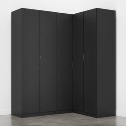 Guarda Roupa Modulado de Canto 5 Portas 3 Peças Hera CabeCasa MadeiraMadeira - 6
