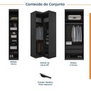 Ver imagem 3 de Guarda Roupa Modulado de Canto 5 Portas 3 Peças Hera CabeCasa MadeiraOriginals
