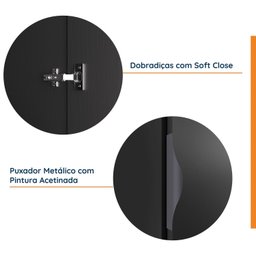 Guarda Roupa Modulado de Canto 5 Portas 3 Peças Hera CabeCasa MadeiraMadeira - 14