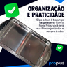 Porta Frios Duplo Presunto Queijo Mortadela Tampa Acrílica Congelado Transparente Pote Com Divisória - 3