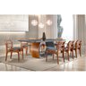 Mesa de Jantar Tampo de Madeira com 8 Cadeiras Zaia - 1