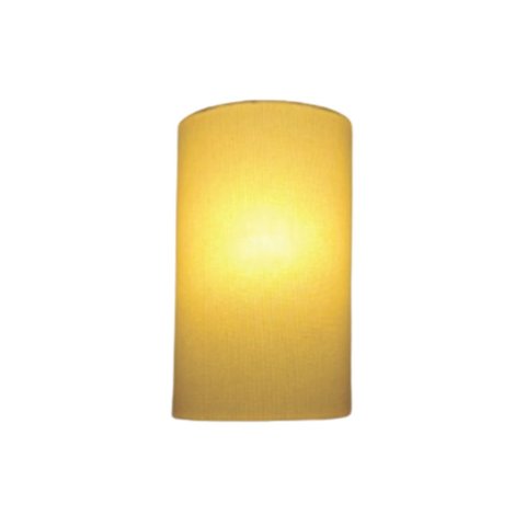 Arandela Meia Cana Vivare Md-2031 Cúpula em Tecido 30/18x16cm - Bivolt - Algodão-Crú - 110V/220V