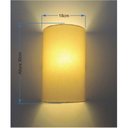 Ver imagem 3 de Arandela Meia Cana Vivare Md-2031 Cúpula em Tecido 30/18x16cm - Bivolt - Algodão-Crú - 110V/220V