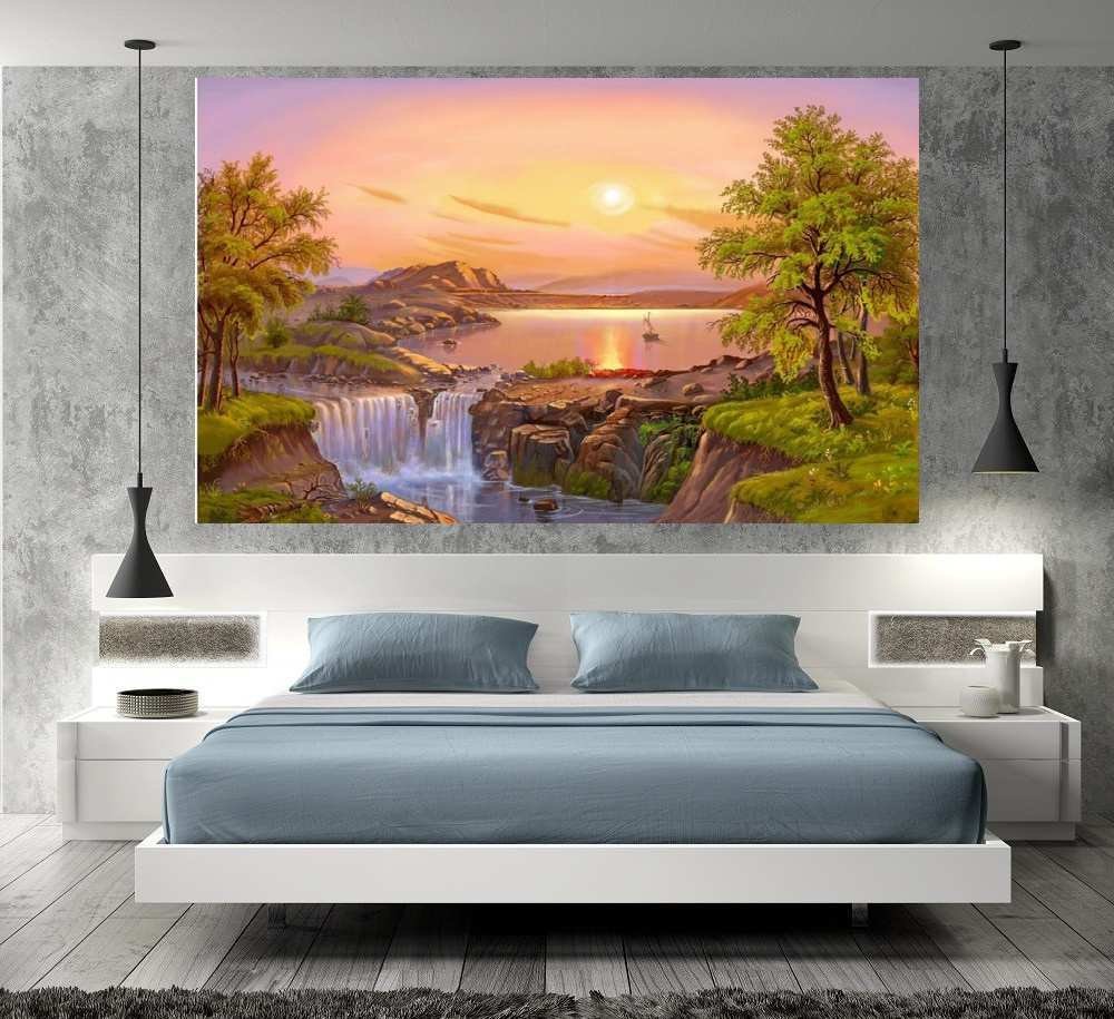 Quadro Pintura Paisagem Óleo Sobre Tela 3003: 60cm (A) x 100cm (L) - 5