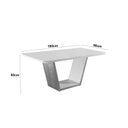 Ver imagem 5 de Mesa de Jantar Tampo de Madeira Medelim com 6 Cadeiras Veneza Marrom/Cinamomo Imbuia/Off White