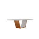 Ver imagem 4 de Mesa de Jantar Tampo de Madeira Medelim com 6 Cadeiras Veneza Marrom/Cinamomo Imbuia/Off White
